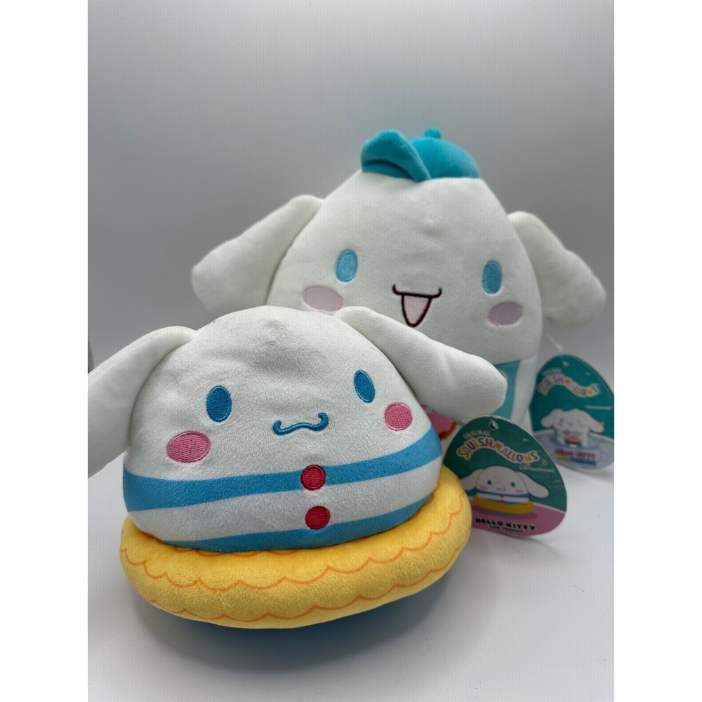 Cinnamoroll Squishmallows Plush Lot of 2 Swimming Swimsuit Donut Shop Sanrio